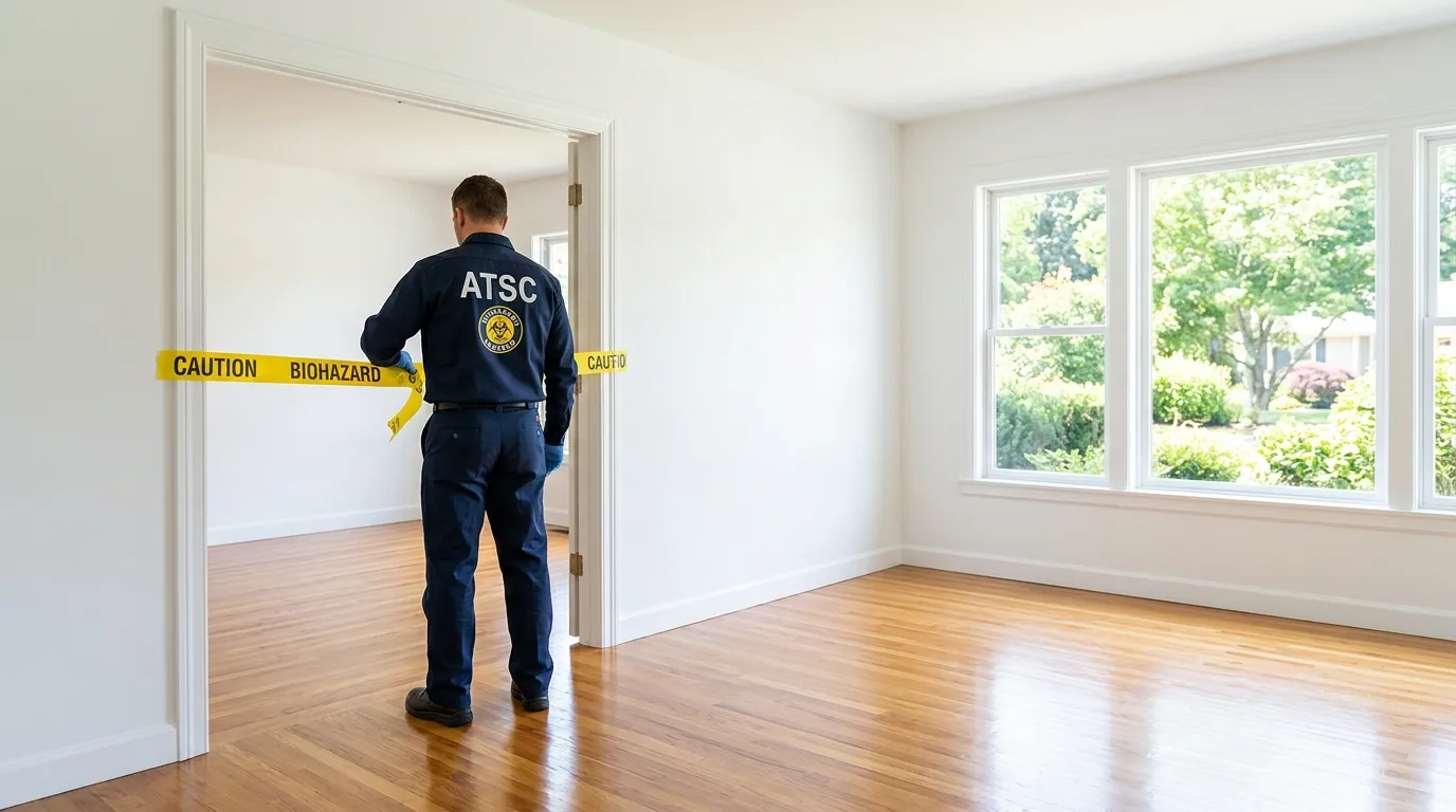 Certified biohazard cleanup crew performing Trauma Scene Cleanup in Denver